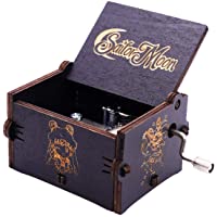 Los mejores  - Sailor Moon Caja de música de mano manivela caja musical tallada cajas de música de madera mini tamaño- jugar Moonlight…